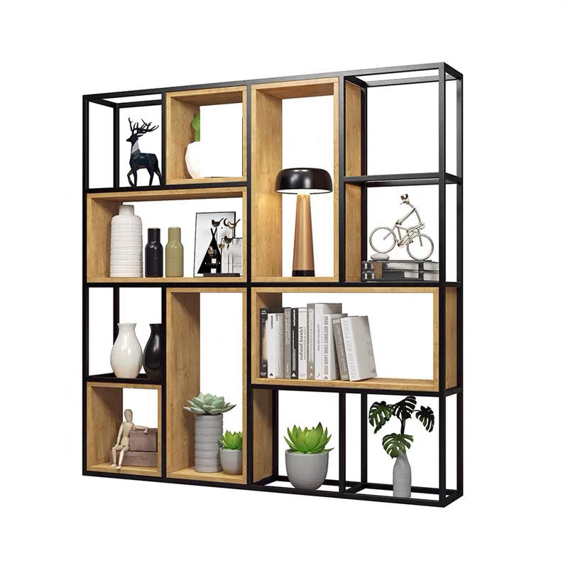9.84"W Bookcase Industrial Style Open Back Bookcase for Home Study Room Office