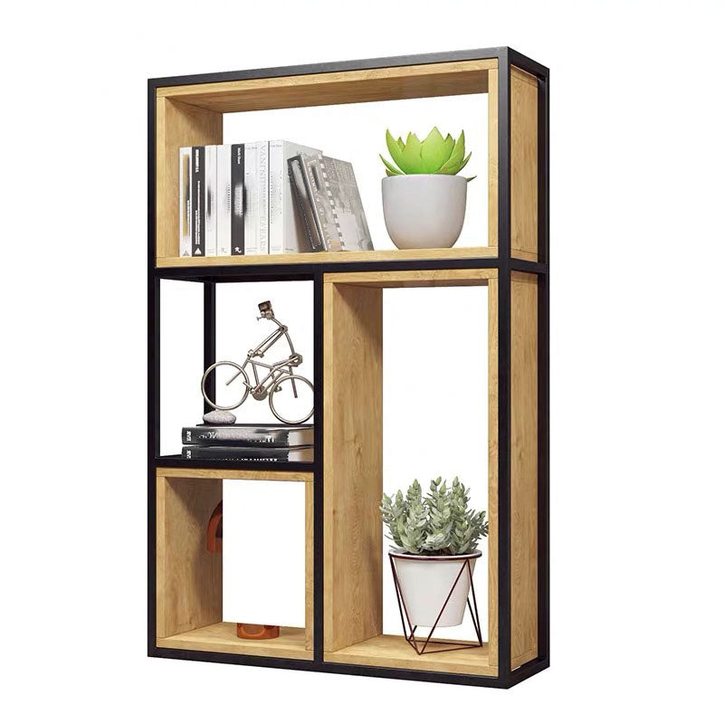 9.84"W Bookcase Industrial Style Open Back Bookcase for Home Study Room Office
