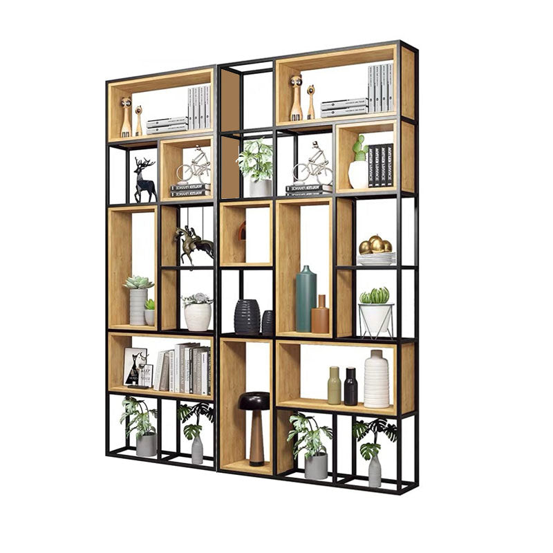 9.84"W Bookcase Industrial Style Open Back Bookcase for Home Study Room Office
