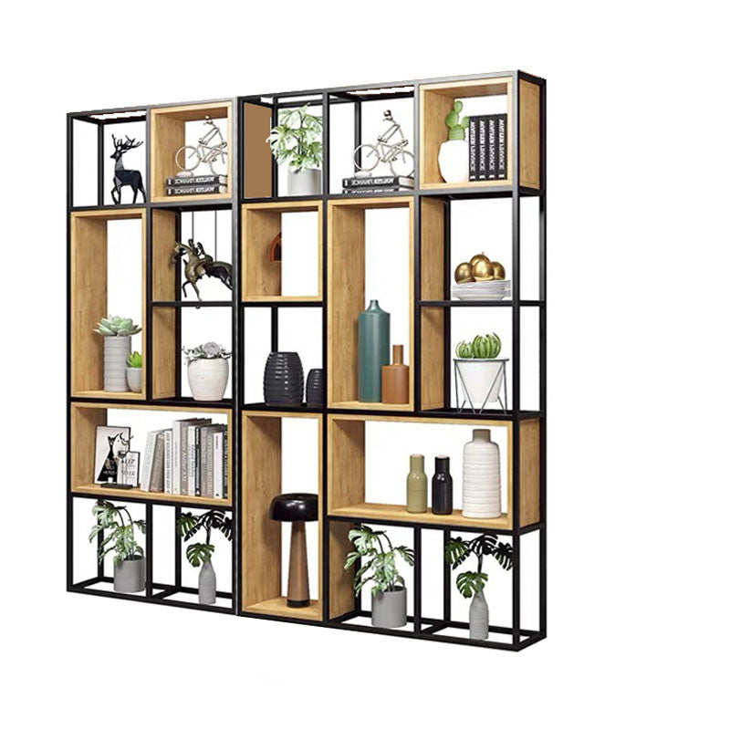 9.84"W Bookcase Industrial Style Open Back Bookcase for Home Study Room Office