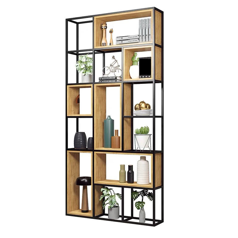 9.84"W Bookcase Industrial Style Open Back Bookcase for Home Study Room Office