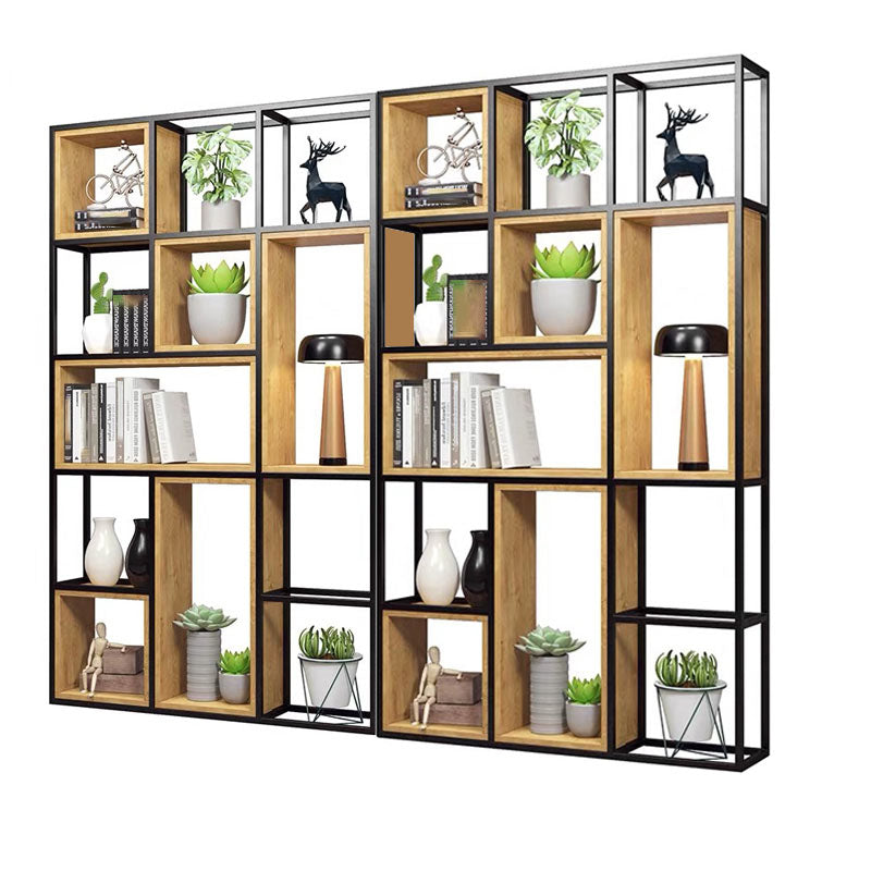 9.84"W Bookcase Industrial Style Open Back Bookcase for Home Study Room Office