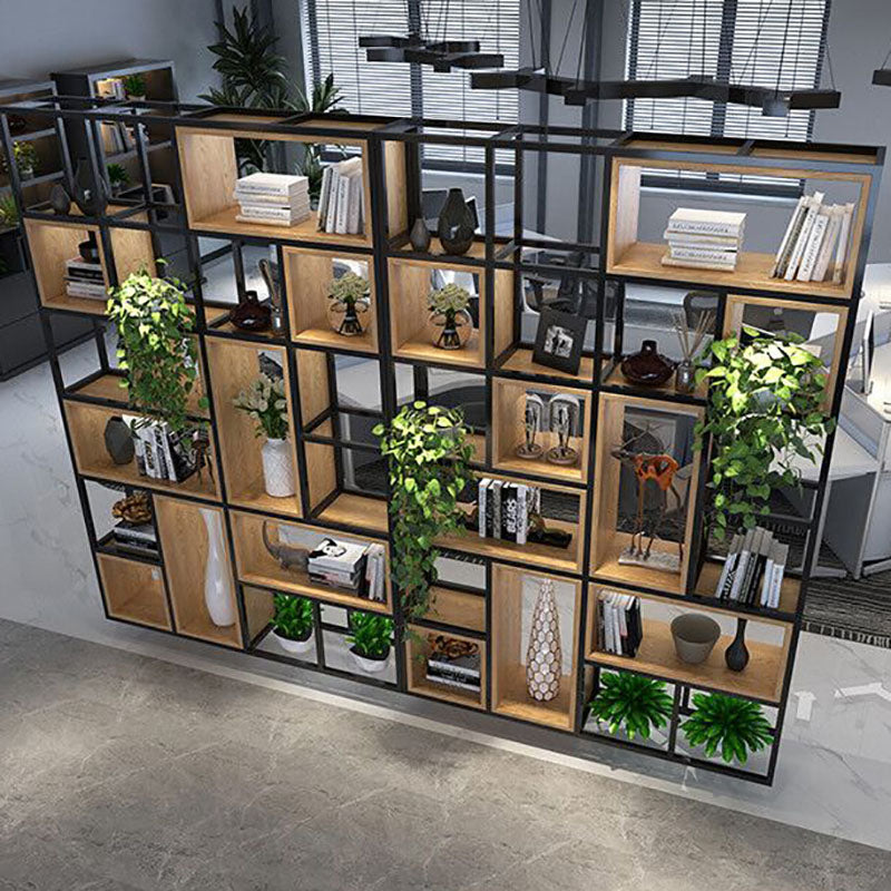 9.84"W Bookcase Industrial Style Open Back Bookcase for Home Study Room Office