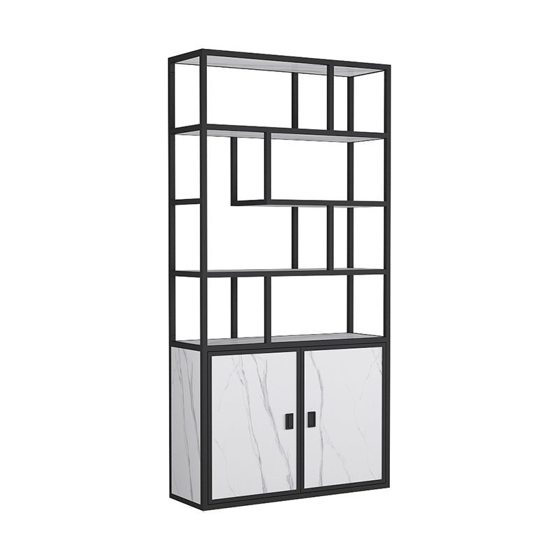 11.81 "W libreria in stile glam in stile libreria aperta con armadi per la casa dell'ufficio