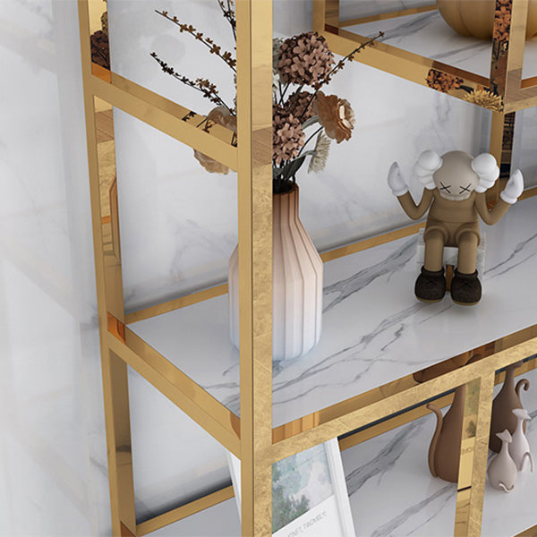 11.81 "W libreria in stile glam in stile libreria aperta con armadi per la casa dell'ufficio