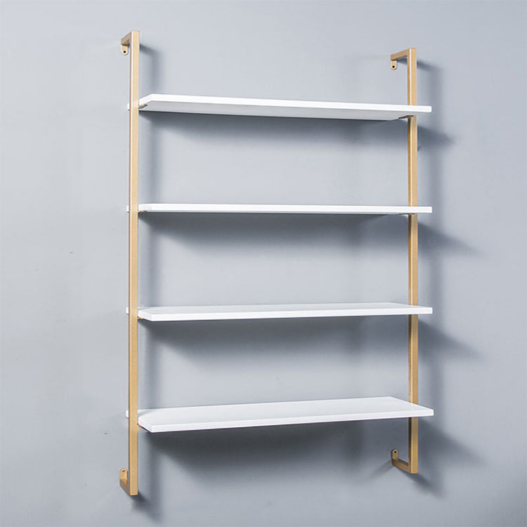Industrial Wall Mounted Bookshelf Iron Frame Solid Wood Shelf Bookshelf