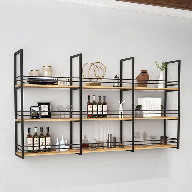 11.81"W Bookshelf Industrial Style Wall Mounted Bookcase for Home Office