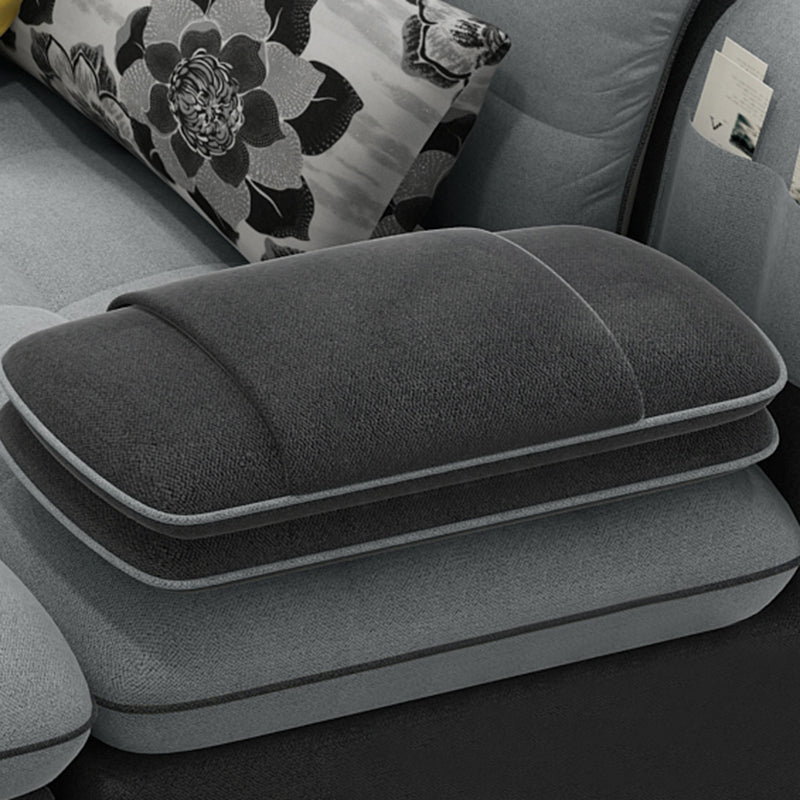 Cushion Back Sectional Tufted Pillow Top Arm Sofa for Living Room