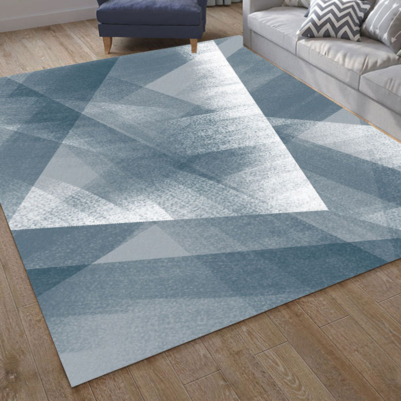 Dunkelbrauner geometrischer Druckteppich Polyester Moderner Teppich Waschbar Teppich für Wohnzimmer