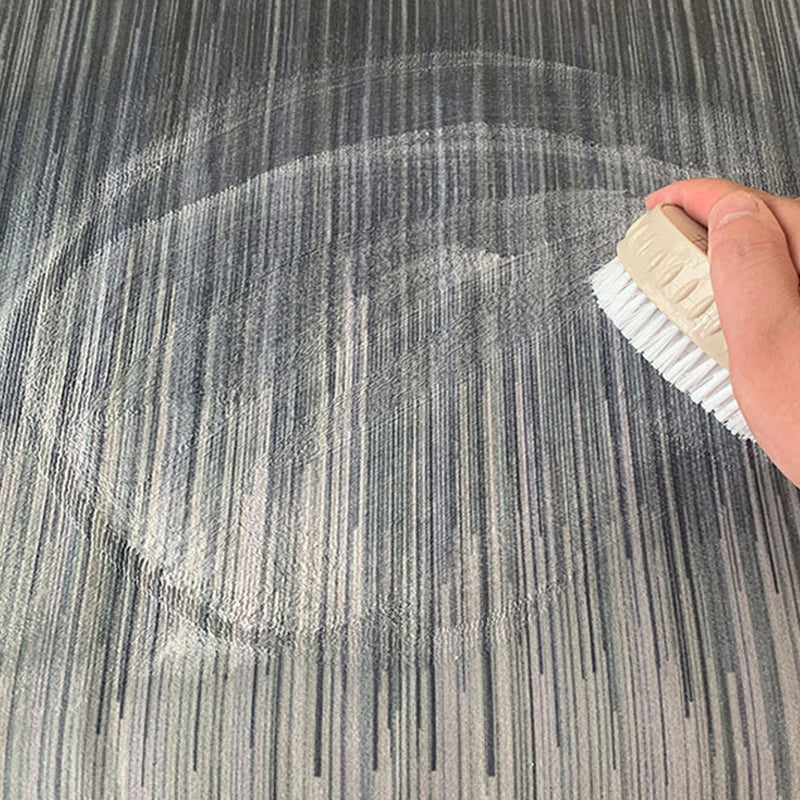 Dunkelbrauner geometrischer Druckteppich Polyester Moderner Teppich Waschbar Teppich für Wohnzimmer