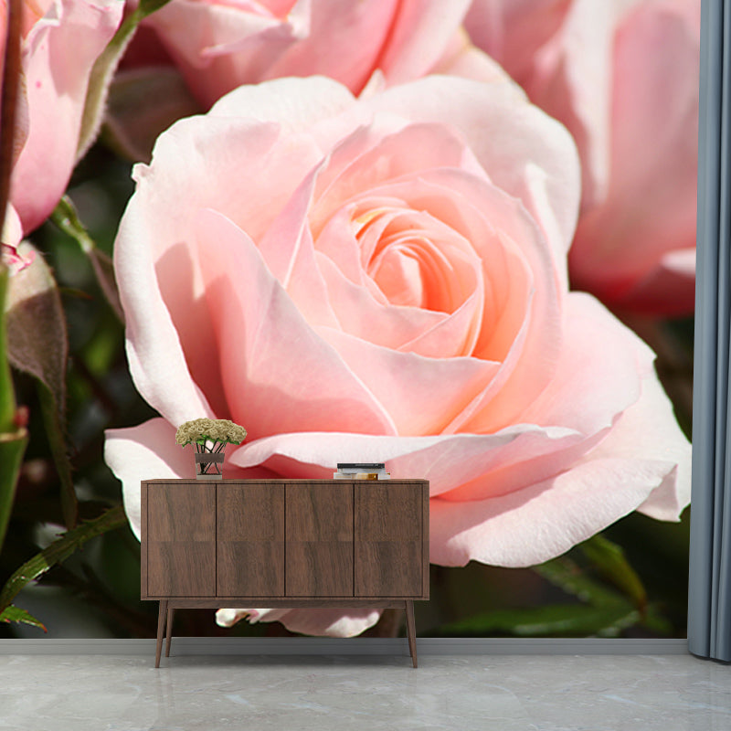Modern Style Mural Wallpaper Romantic Rose Environment Friendly Bedroom Wall Mural