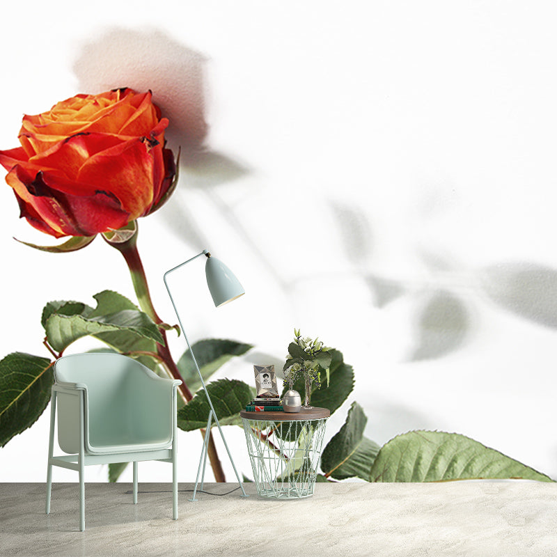 Environment Friendly Wall Mural Wallpaper Romantic Rose Sitting Room Wall Mural