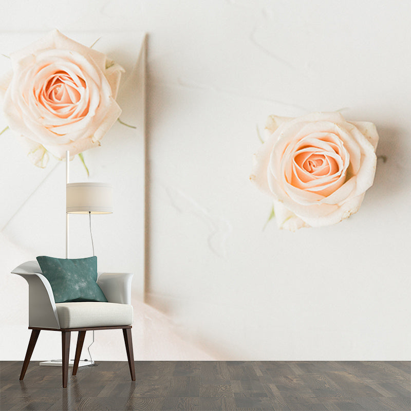 Environment Friendly Wall Mural Wallpaper Romantic Rose Sitting Room Wall Mural