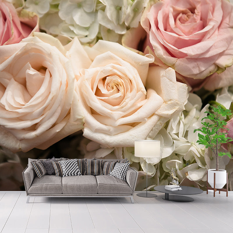Environmental Wall Mural Wallpaper Beautiful Roses Living Room Wall Mural