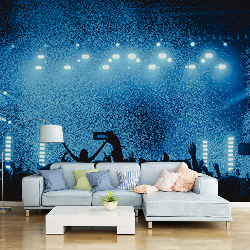 Music Lovers Mildew Resistant Mural Wallpaper Sleeping Room Wall Mural