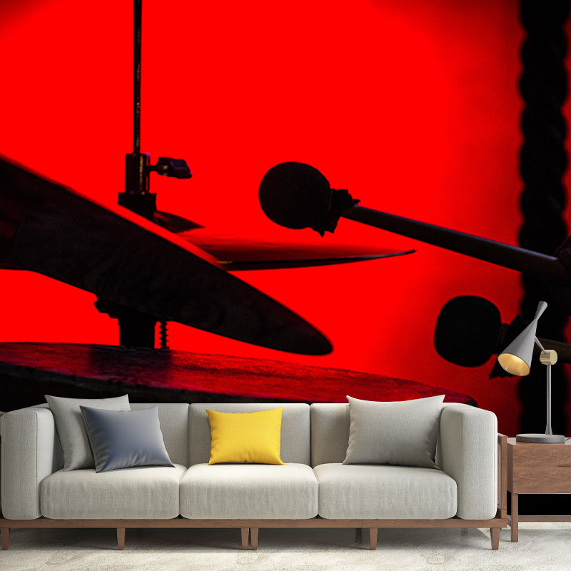 Beautiful Photography Mural Wallpaper Musical Instruments Decorative Indoor Wall Mural
