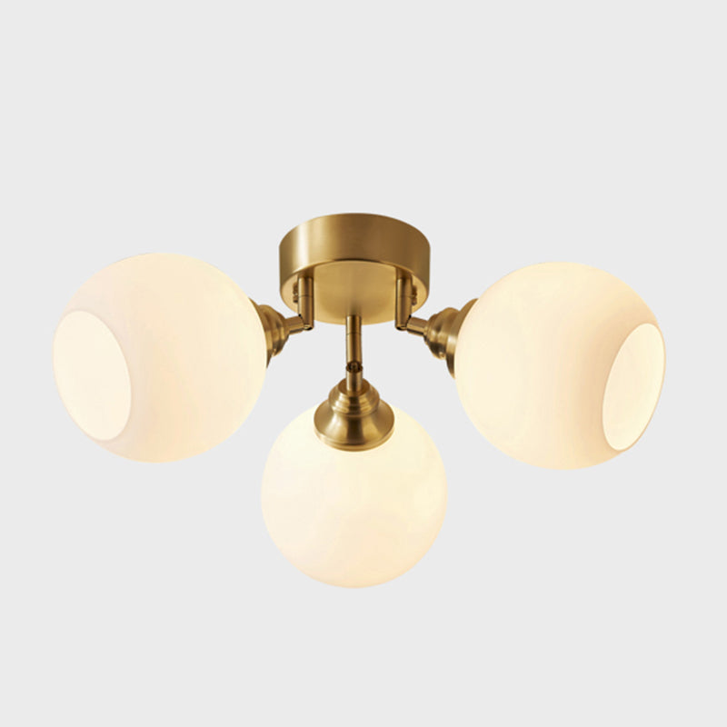 Luz de techo esférico múltiple iluminación de techo de vidrio de estilo moderno para sala de estar