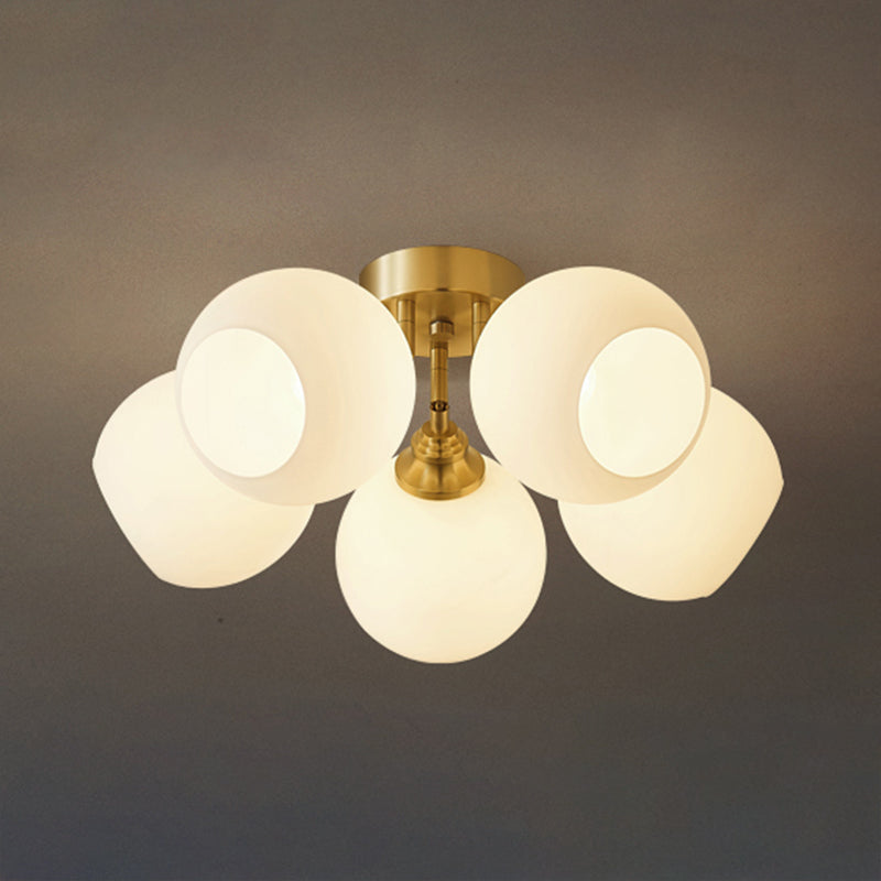 Luz de techo esférico múltiple iluminación de techo de vidrio de estilo moderno para sala de estar