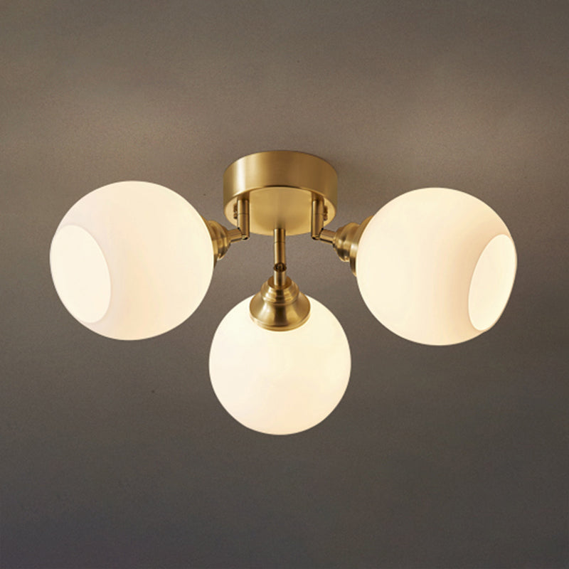 Luz de techo esférico múltiple iluminación de techo de vidrio de estilo moderno para sala de estar