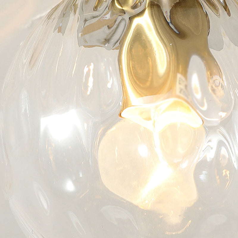 1 Light Spherical Ceiling Light Modern Style Glass Ceiling Lighting for Dining Room