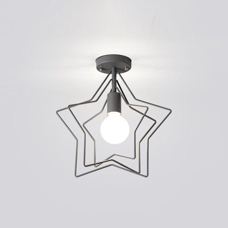Geometrische metalen tint Vloeg plafondlicht industriële stijl 1 lichtspoelmontage armatuur