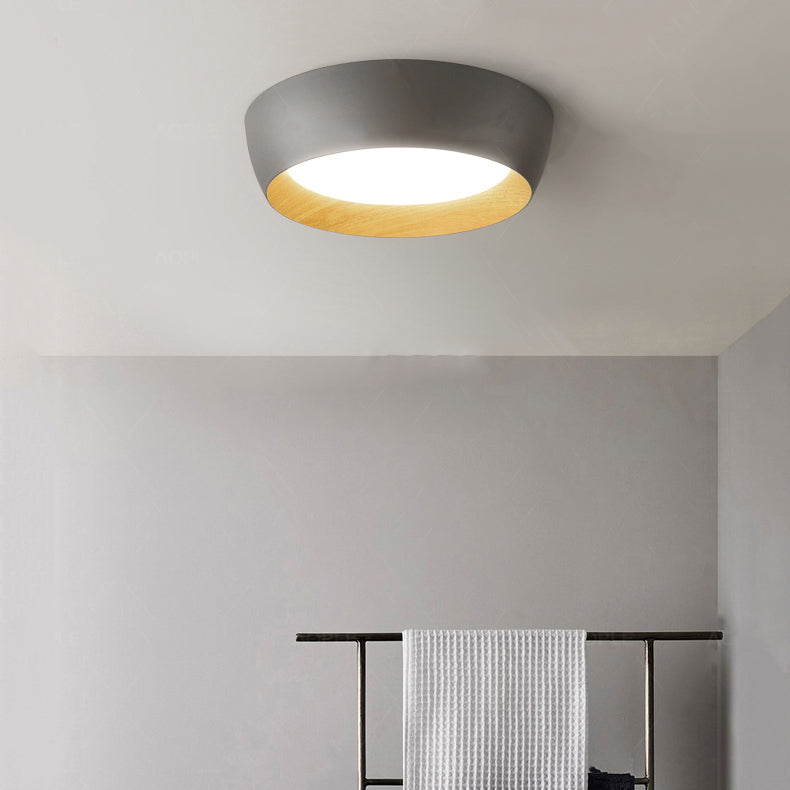Moderne stijl cirkelvorm plafond armatuur metaal 1 licht plafond gemonteerd licht