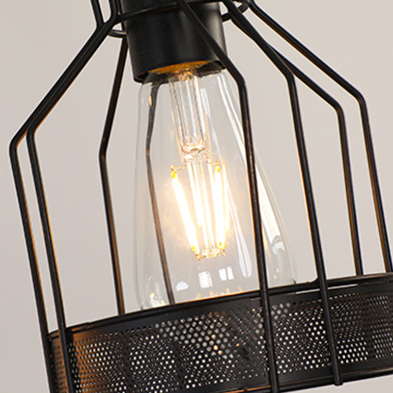 Colgante de isla múltiple de isla de metal industrial múltiple con cuerda natural