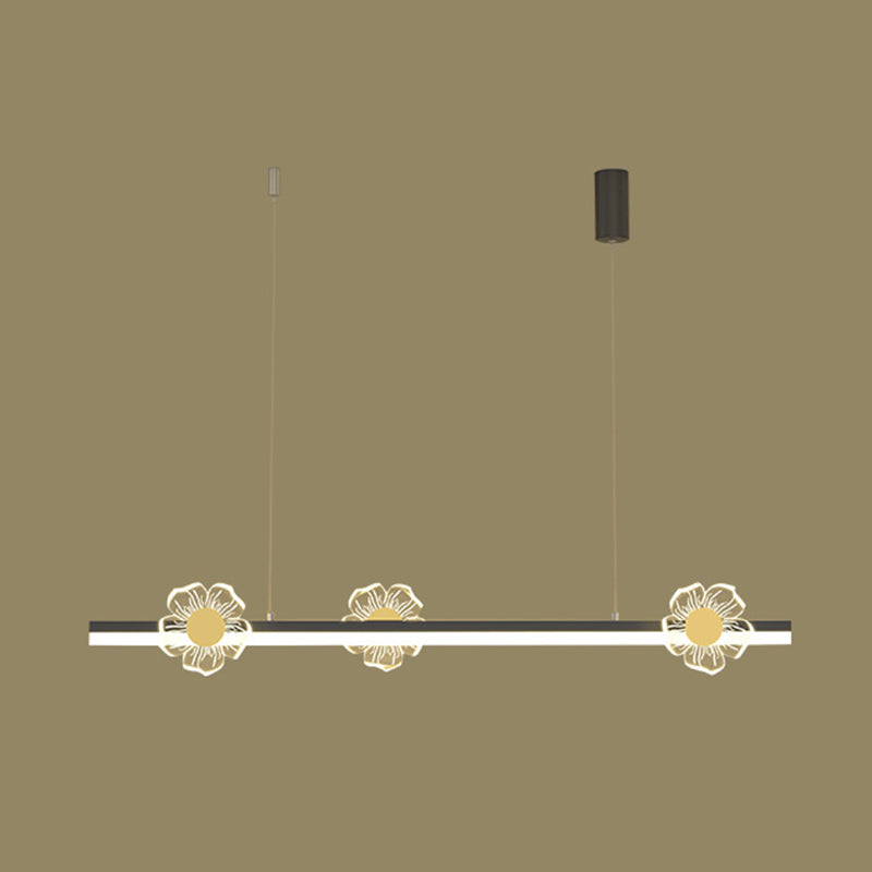Linear Shape Island Lights Modern Style Metal 4-Light Island Lighting
