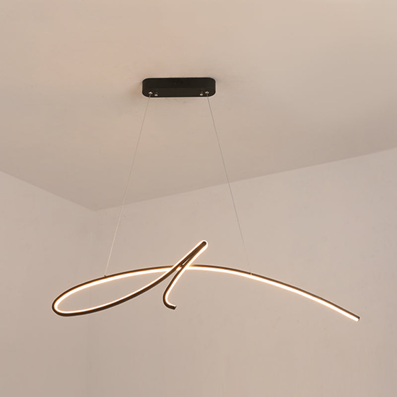 Lineare Form Island Light Modern Style Metal 1 Light Island Lighting