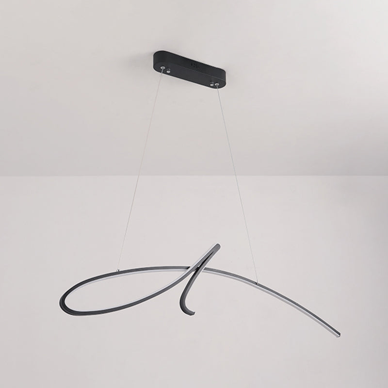 Lineare Form Island Light Modern Style Metal 1 Light Island Lighting