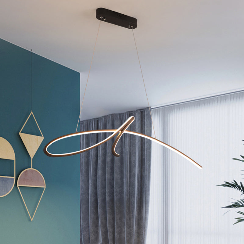 Lineare Form Island Light Modern Style Metal 1 Light Island Lighting