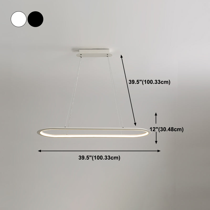 Linéaire de forme île Lumière moderne Métal d'éclair