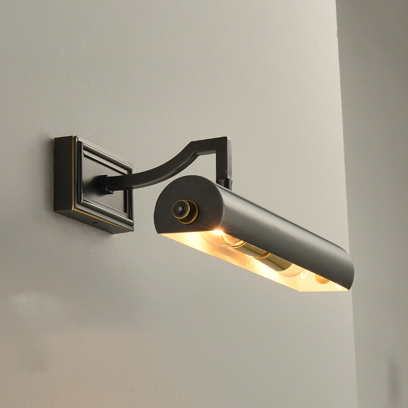 Luce di vanità in stile moderno 2 luci a specchio in rame Luce anteriore con tonalità metallica per bagno