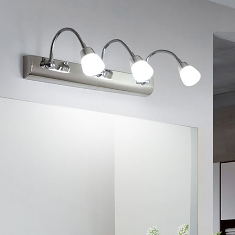 Modern Style Vanity Light Simple LED Mirror Front Light with Acrylic Shade for Bathroom