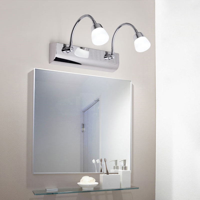 Modern Style Vanity Light Simple LED Mirror Front Light with Acrylic Shade for Bathroom