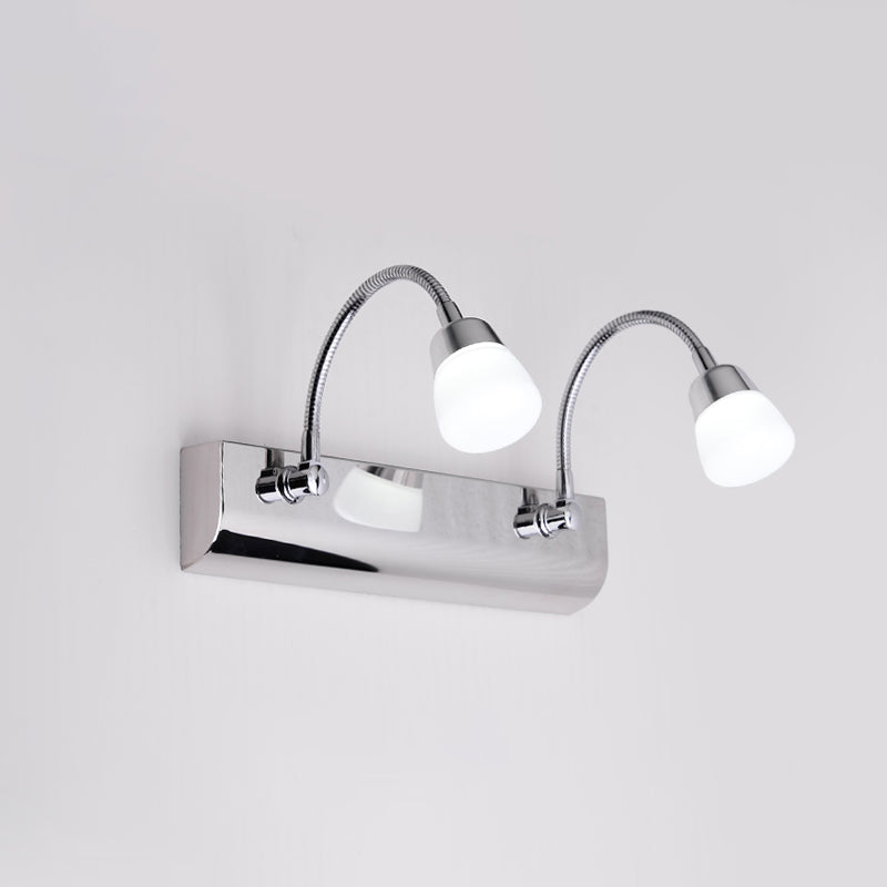 Modern Style Vanity Light Simple LED Mirror Front Light with Acrylic Shade for Bathroom