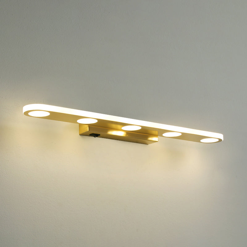 Stile semplice moderno tutta la luce di vanità per vanità in rame lampade per vanità a LED per bagno con doccia