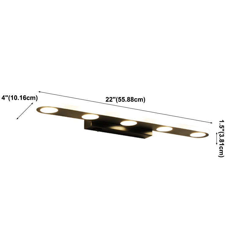Stile semplice moderno tutta la luce di vanità per vanità in rame lampade per vanità a LED per bagno con doccia