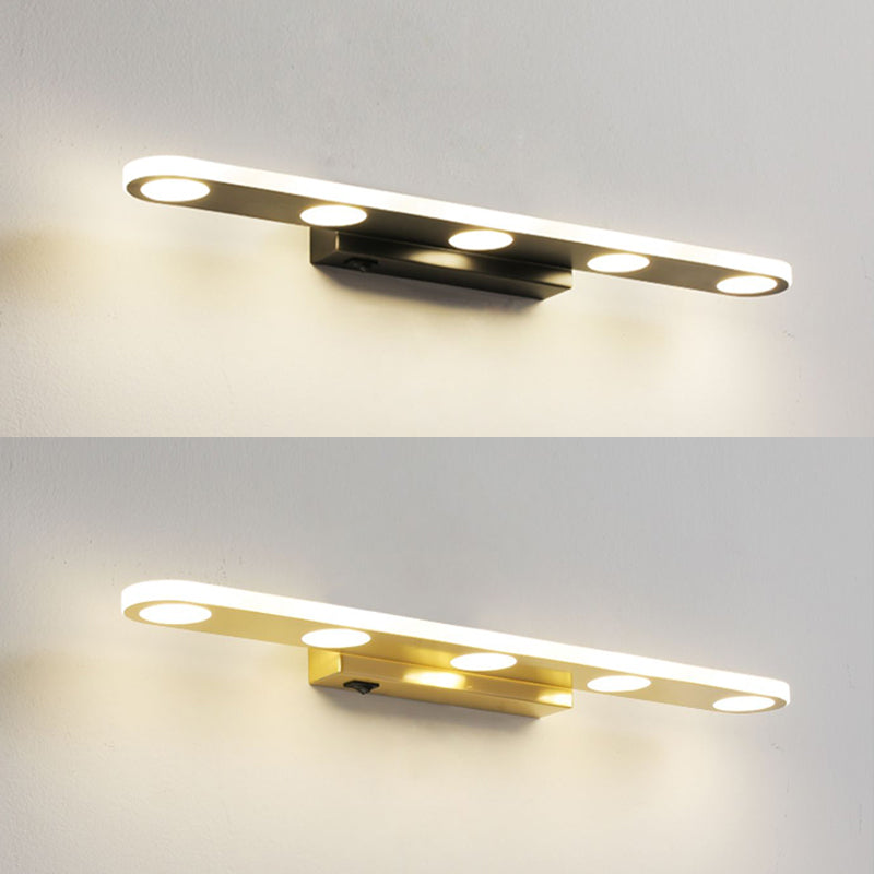 Stile semplice moderno tutta la luce di vanità per vanità in rame lampade per vanità a LED per bagno con doccia