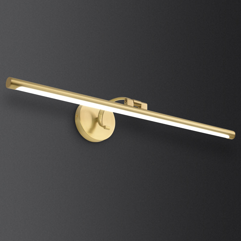 Lampada vanità vanità in rame in stile nordico con tonalità acrilica per camera da letto