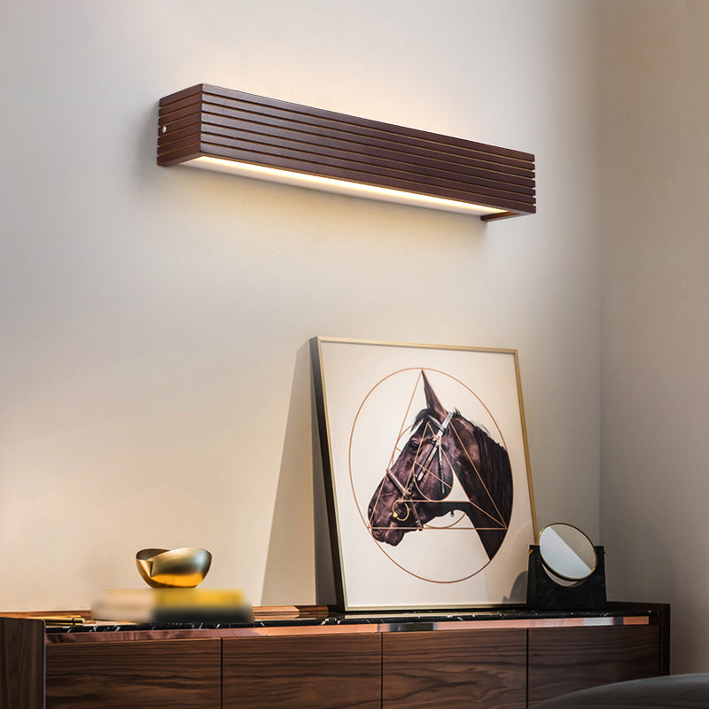 Lampade per vanità per vanità in legno di gomma in stile nordico Lampade per vanità per camera da letto