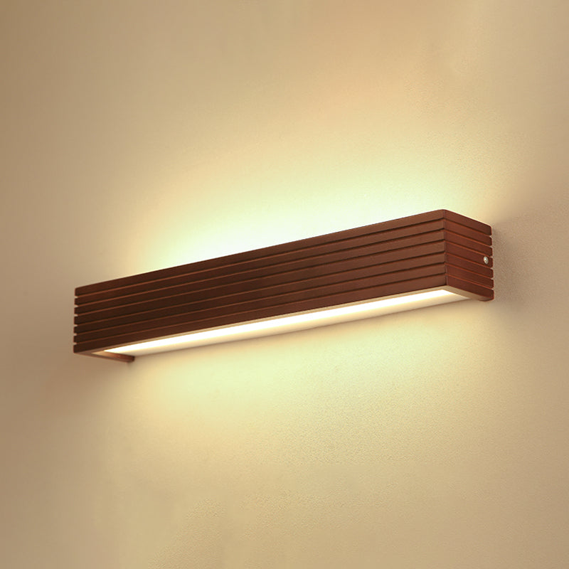 Lampade per vanità per vanità in legno di gomma in stile nordico Lampade per vanità per camera da letto