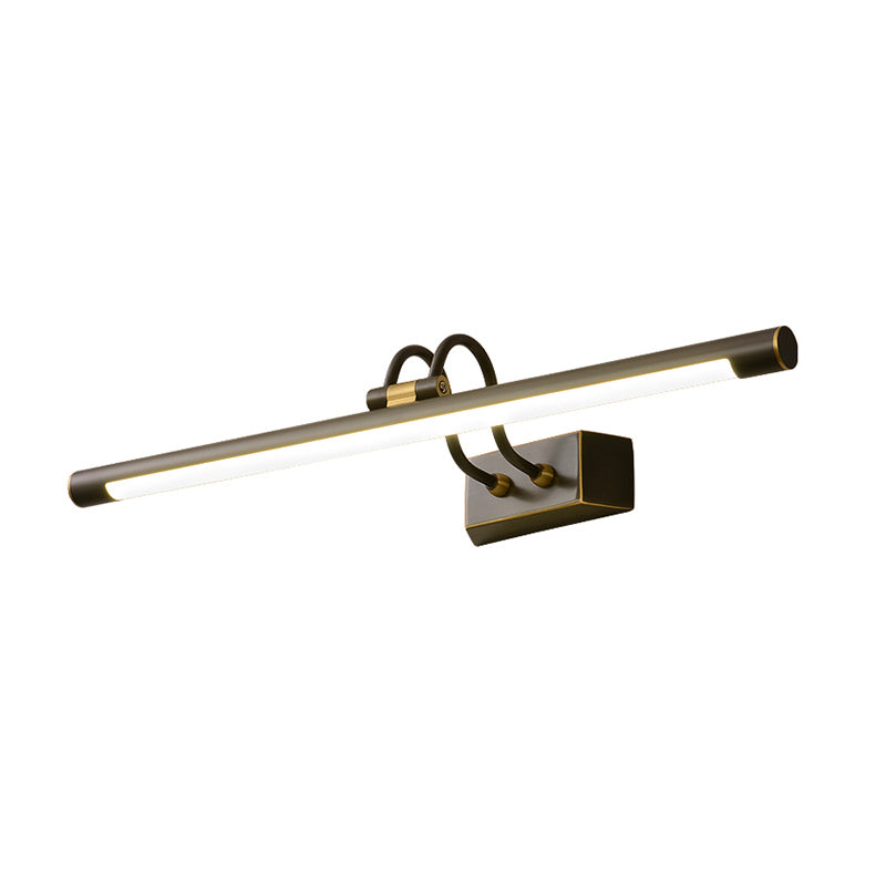 American Style Vanity Light All Copper Vanity Lamp with Acrylic Shade for Bedroom
