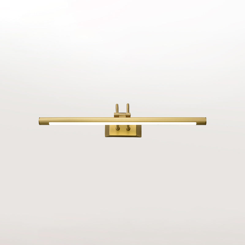 American Style Vanity Light All Copper Vanity Lamp with Acrylic Shade for Bedroom