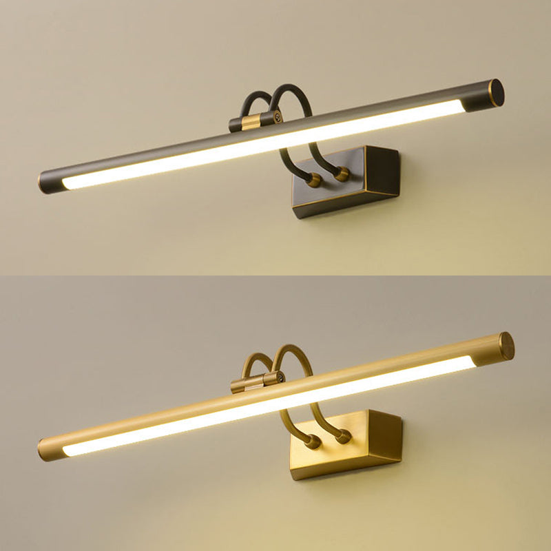 Vanité de style américain Light All Copper Vanity Lampe avec une teinte acrylique pour la chambre