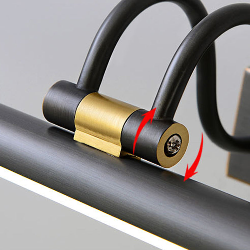 Vanité de style américain Light All Copper Vanity Lampe avec une teinte acrylique pour la chambre