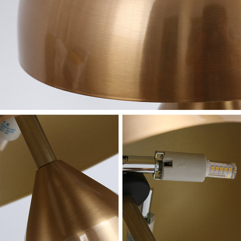 Lampes de table de nuit en dôme de style contemporain en métal lampe de table à 1 lumière