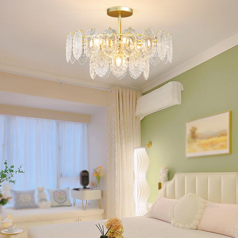 Luces colgantes de forma única de forma contemporánea de vidrio colgante accesorios en oro