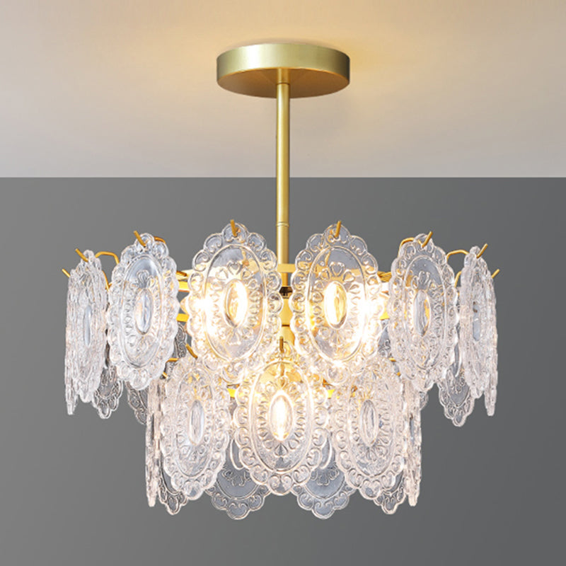 Luces colgantes de forma única de forma contemporánea de vidrio colgante accesorios en oro