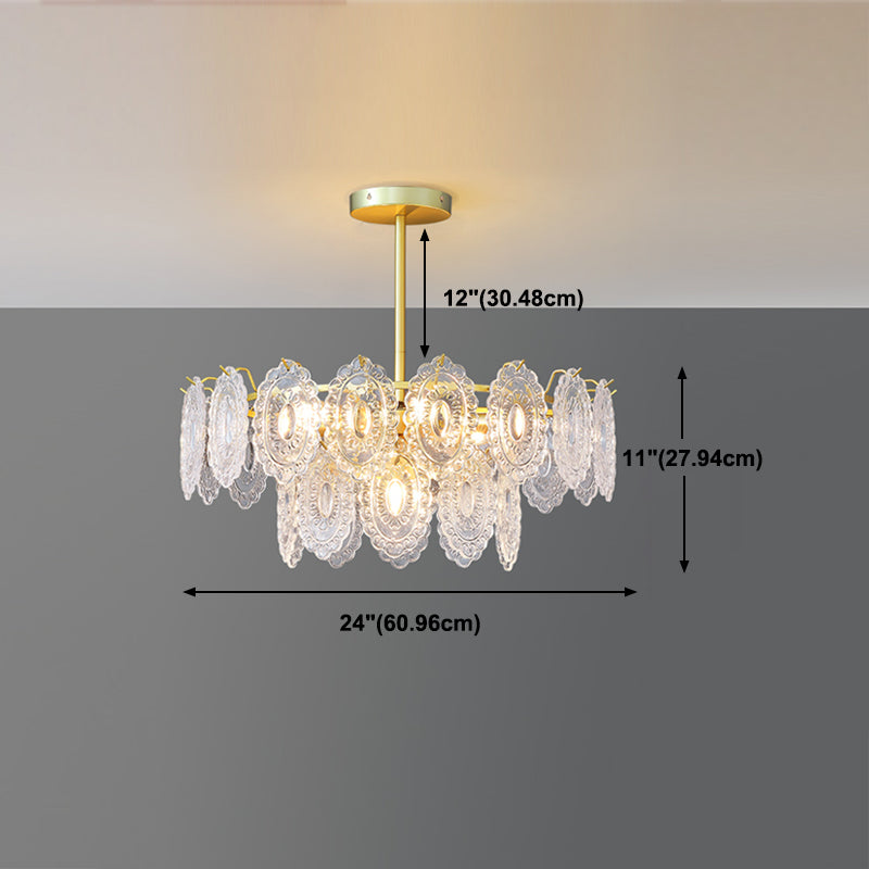 Luces colgantes de forma única de forma contemporánea de vidrio colgante accesorios en oro